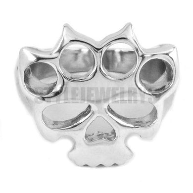 Silver Knuckles Boxing Glove Skull Ring