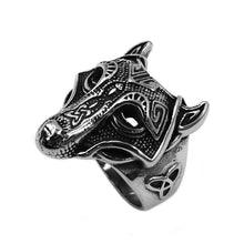 Load image into Gallery viewer, Viking Wolf Arrow Ring
