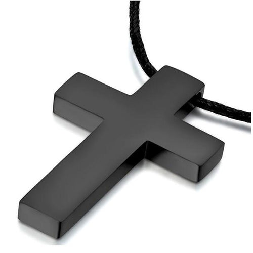 Classic Black Cross Necklace