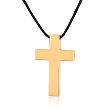 Load image into Gallery viewer, Classic Black Cross Necklace