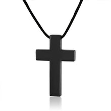 Load image into Gallery viewer, Classic Black Cross Necklace