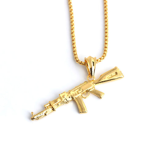 Ak47 Gun  HipHop Necklace